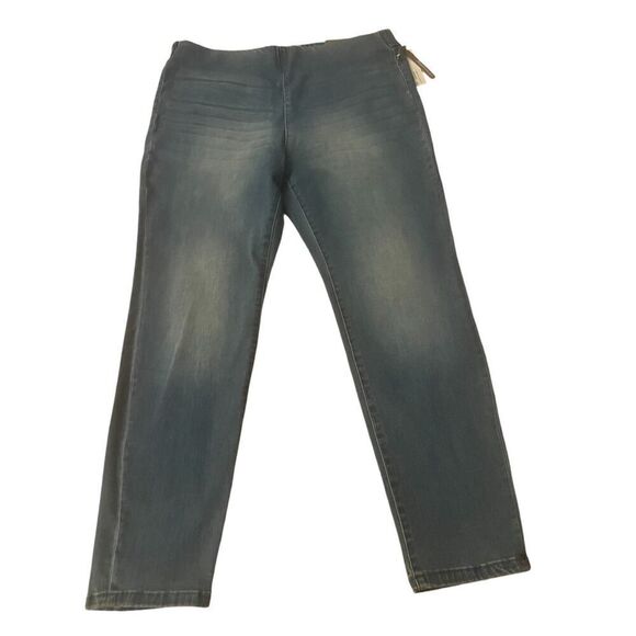 NWT Soft Surroundings Supremely Soft Pull on skinny Jeans Comfort Waist Size PL - Picture 1 of 16